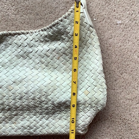 Fossil genuine leather handbag, cream, hobo - Picture 9 of 12